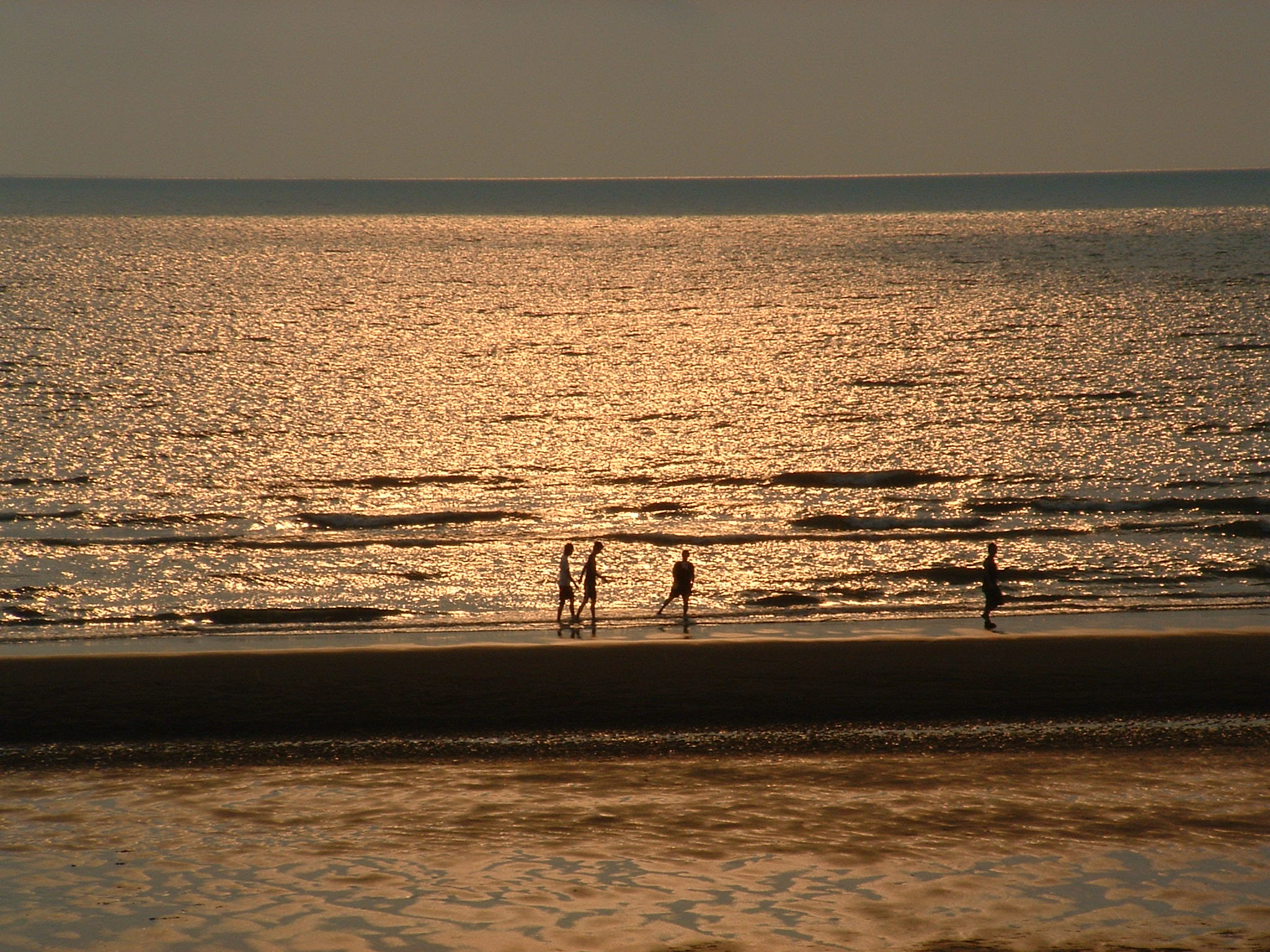 白沙屯夕陽圖片